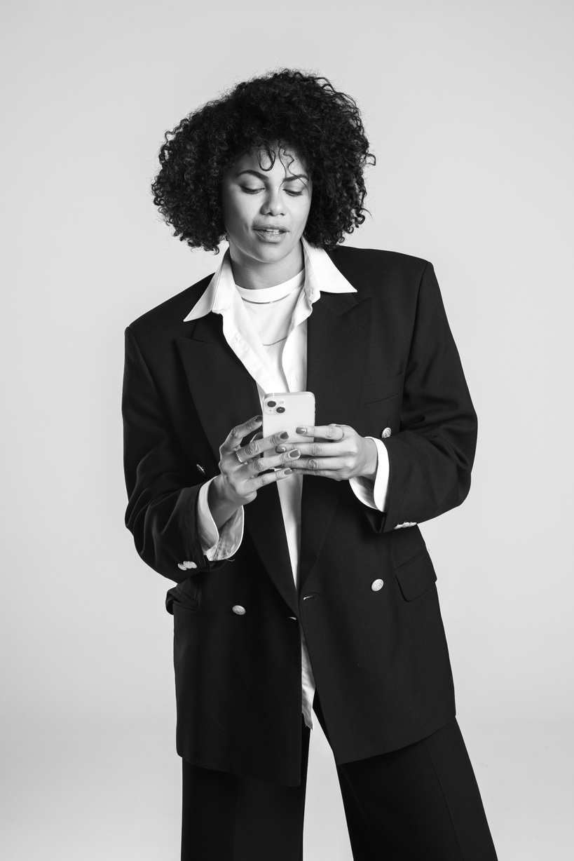 Fashionable Woman Using a Smartphone