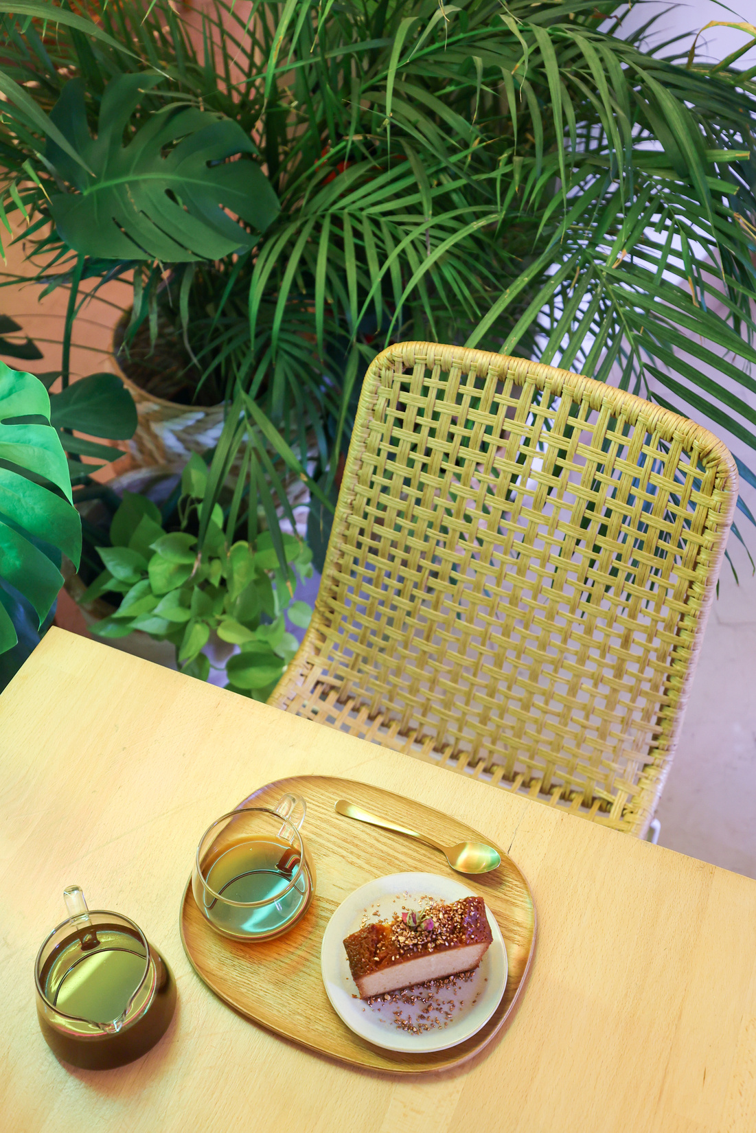 Pastry and Coffee on Wooden Table